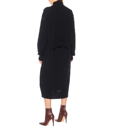Shop Jil Sander Wool And Cashmere Sweater Dress In Blue