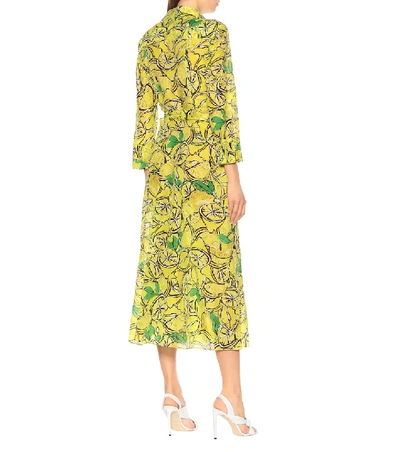 Shop Diane Von Furstenberg Printed Cotton And Silk Maxi Dress In Yellow