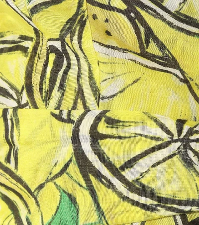 Shop Diane Von Furstenberg Printed Cotton And Silk Maxi Dress In Yellow