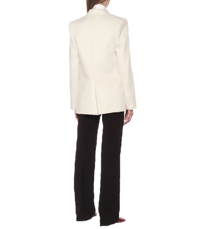 Shop Khaite Vera Wool And Alpaca-blend Blazer In White
