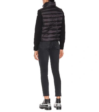 Shop Moncler Wool And Down Jacket In Black