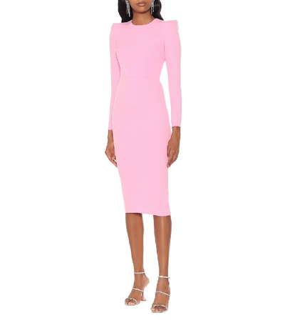Shop Alex Perry Darley Stretch-crêpe Dress In Pink