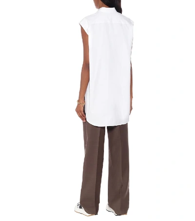 Shop Bottega Veneta Cotton Shirt Dress In White