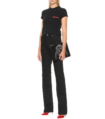 Shop Helmut Lang High-rise Bootcut Jeans In Black