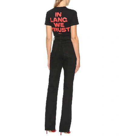 Helmut Lang Femme High-rise Straight Jeans In Black