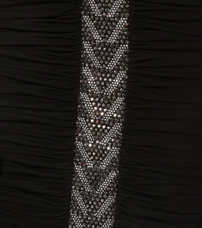 Shop Balmain Embellished Gown In Black