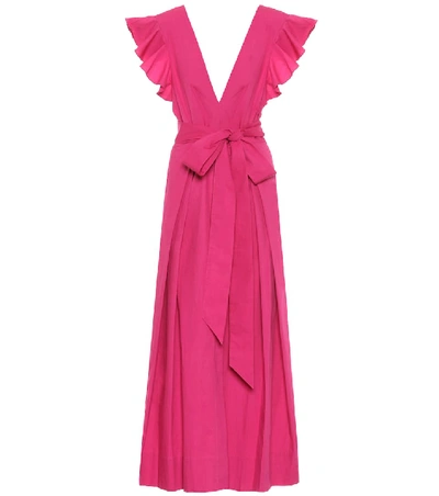 Shop Kalita Poet By The Sea Cotton Maxi Dress In Pink