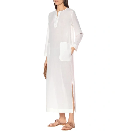 Shop Agnona Wool And Cashmere Kaftan In White