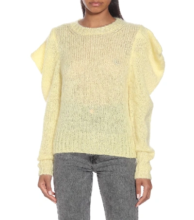 Shop Isabel Marant Idona Mohair-blend Sweater In Yellow