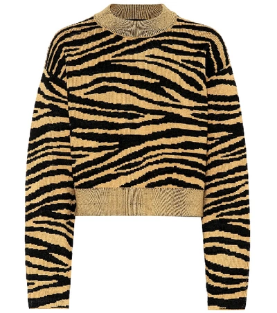 Shop Proenza Schouler Intarsia Wool-blend Sweater In Black