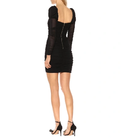 Shop Rebecca Vallance Frenchie Ruched Minidress In Black