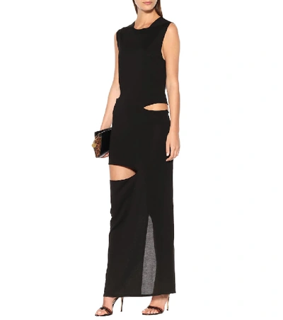 Shop Rick Owens Silk Maxi Dress In Black