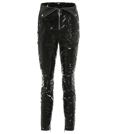 Shop Rta Diavolina High-rise Vinyl Pants In Black