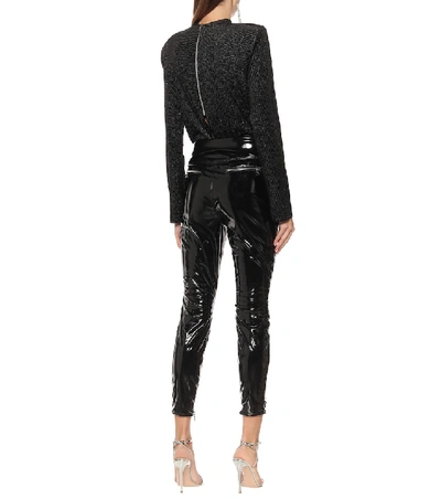 Shop Rta Diavolina High-rise Vinyl Pants In Black