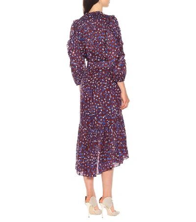 Shop Ulla Johnson Gretchen Cotton And Silk-blend Skirt In Purple