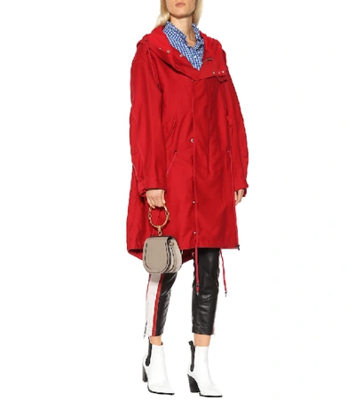 Shop Isabel Marant Étoile Duffy Cotton Twill Coat In Red