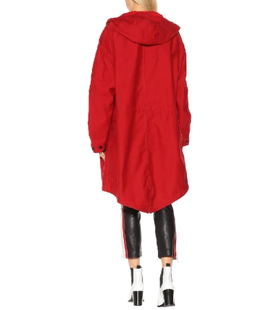 Shop Isabel Marant Étoile Duffy Cotton Twill Coat In Red