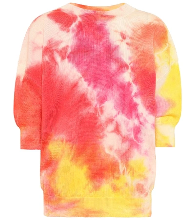 Shop Msgm Tie-dye Wool Sweatshirt In Multicoloured