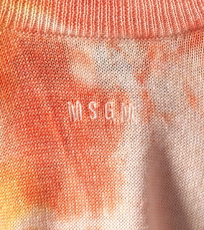 Shop Msgm Tie-dye Wool Sweatshirt In Multicoloured