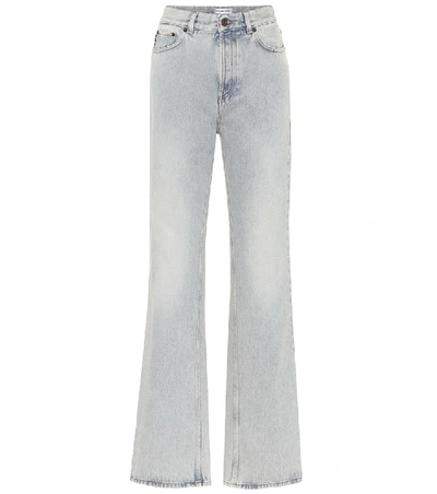 Shop Balenciaga High-rise Bootcut Jeans In Blue