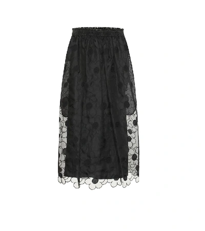 Shop Moncler Genius 4 Moncler Simone Rocha Silk Skirt In Black