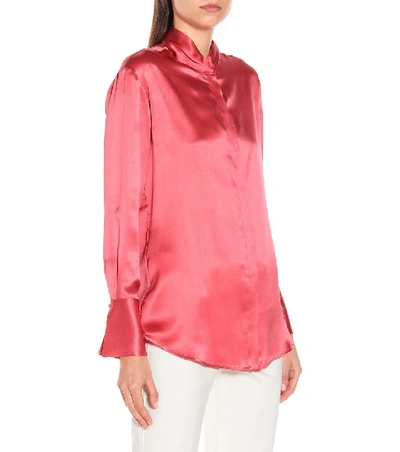 Shop Etro Silk Blouse In Pink