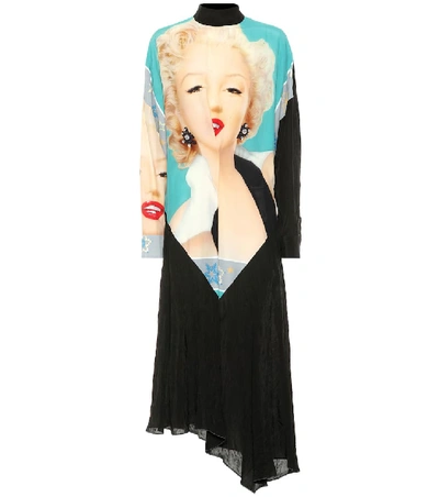 Shop Loewe Marilyn Monroe Printed Midi Dress In Multicoloured