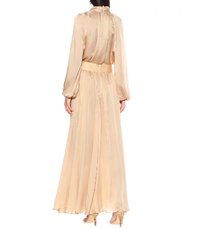 Shop Zimmermann Super Eight Silk-chiffon Maxi Skirt In Beige