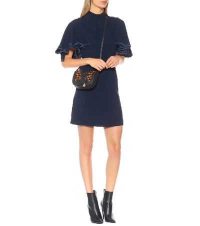 Shop See By Chloé High-neck Minidress In Blue