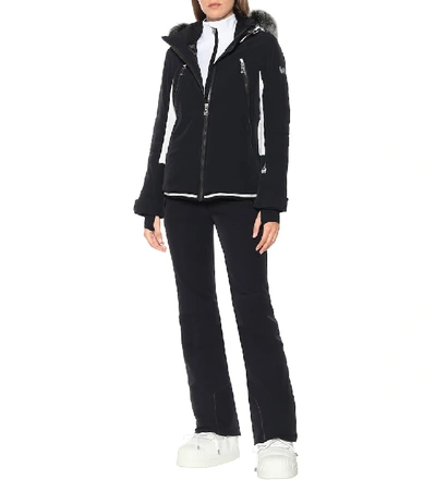 Shop Toni Sailer Luna Fur-trimmed Ski Jacket In White