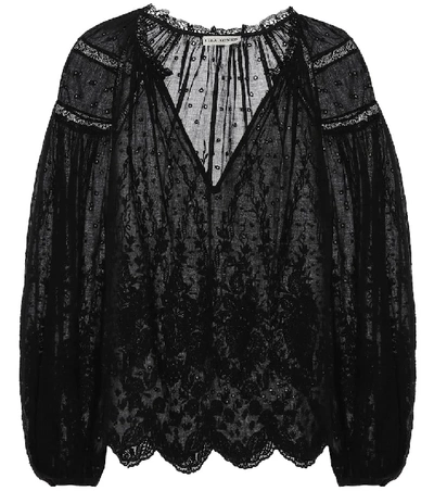 Shop Ulla Johnson Harper Cotton Blouse In Black