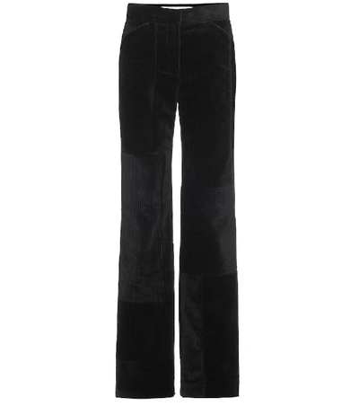 Shop Victoria Victoria Beckham Cotton Corduroy Trousers In Black