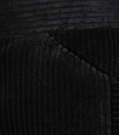 Shop Victoria Victoria Beckham Cotton Corduroy Trousers In Black