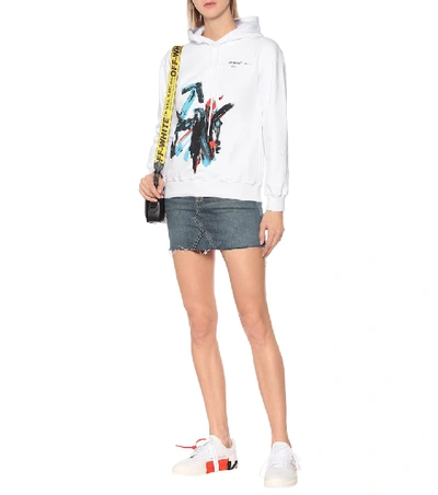 Shop Off-white Cotton-jersey Hoodie In White