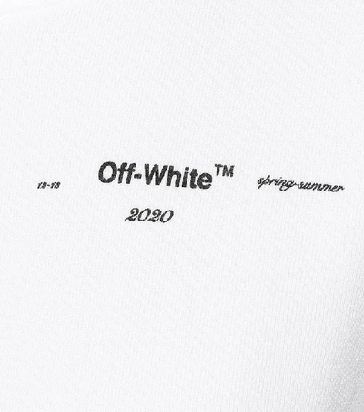 Shop Off-white Cotton-jersey Hoodie In White