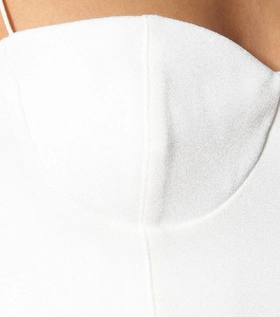 Shop Alex Perry Lee Stretch-crêpe Midi Dress In White