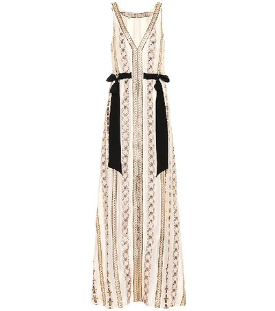 Shop Temperley London Spirit Embroidered Maxi Dress In White