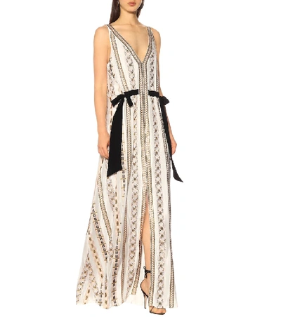 Shop Temperley London Spirit Embroidered Maxi Dress In White