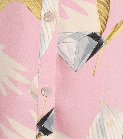 Shop Temperley London Theodora Stretch-silk Midi Skirt In Pink