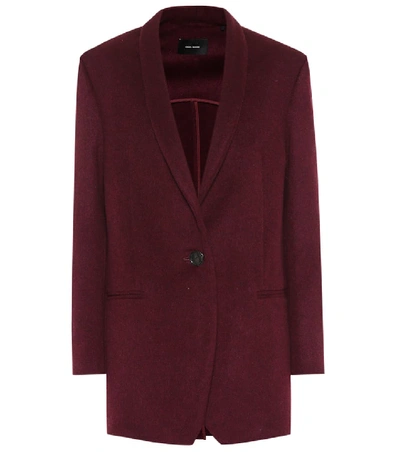 Shop Isabel Marant Felicie Wool And Cashmere Jacket In Red