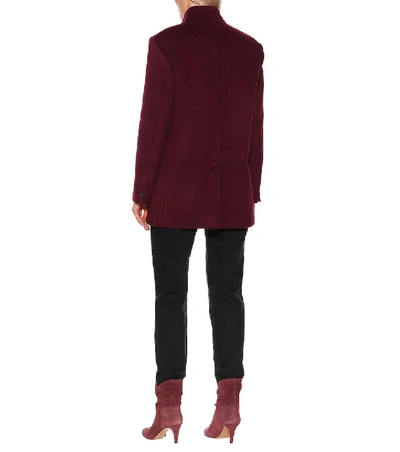 Shop Isabel Marant Felicie Wool And Cashmere Jacket In Red