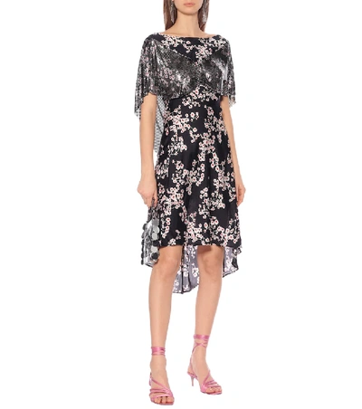 Shop Paco Rabanne Embellished Floral Dress In Black