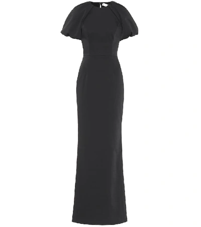 Shop Rebecca Vallance Winslow Crêpe Gown In Black