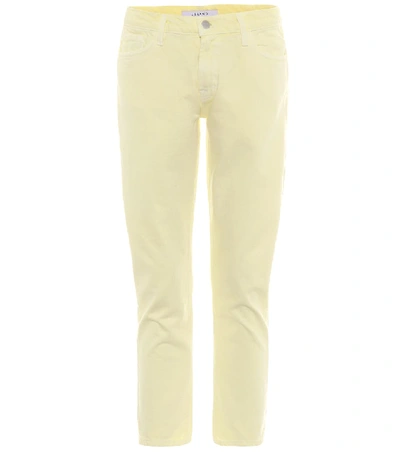Shop J Brand Sadey Cropped Jeans In Yellow