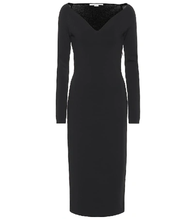 Shop Stella Mccartney Jersey Midi Dress In Black