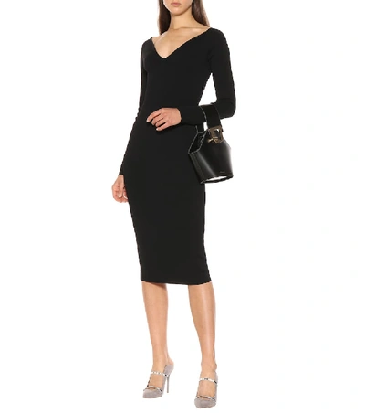 Shop Stella Mccartney Jersey Midi Dress In Black