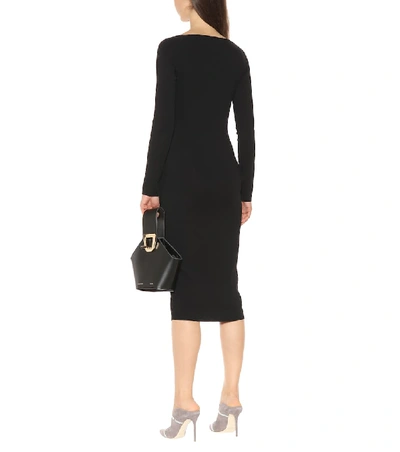 Shop Stella Mccartney Jersey Midi Dress In Black