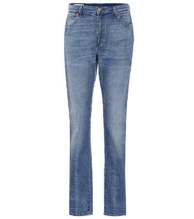 Shop Gucci High-rise Straight Jeans In Blue