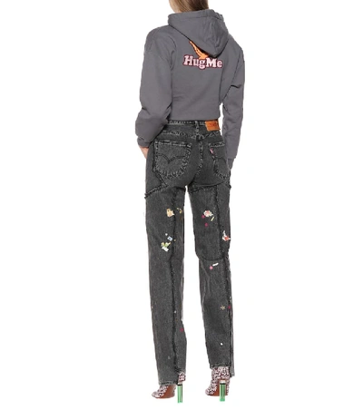 Shop Vetements X Levi's® High-rise Wide-leg Jeans In Black