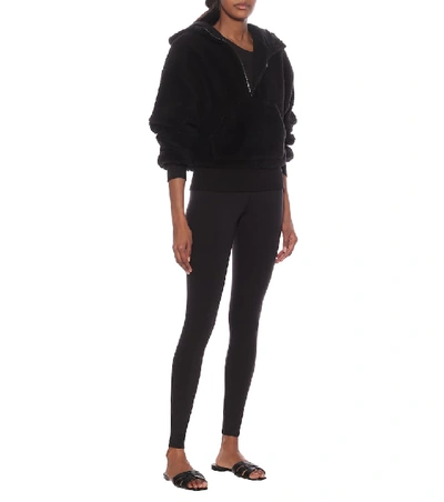 Shop Alo Yoga Streetside Sherpa Hoodie In Black